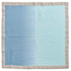 Sky Blue Dip Dyed Linen Napkin