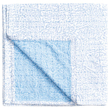 Load image into Gallery viewer, Block Print Leaves Blue Reversible Kantha Cloth Tablecloth